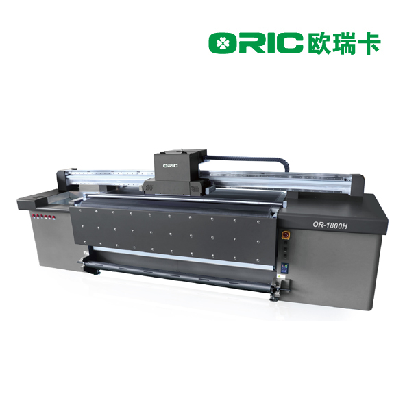 OR-1800H 1.8m UV Roll to Roll وطابعة هجينة الكل في واحد مع 3-9 رؤوس Ricoh